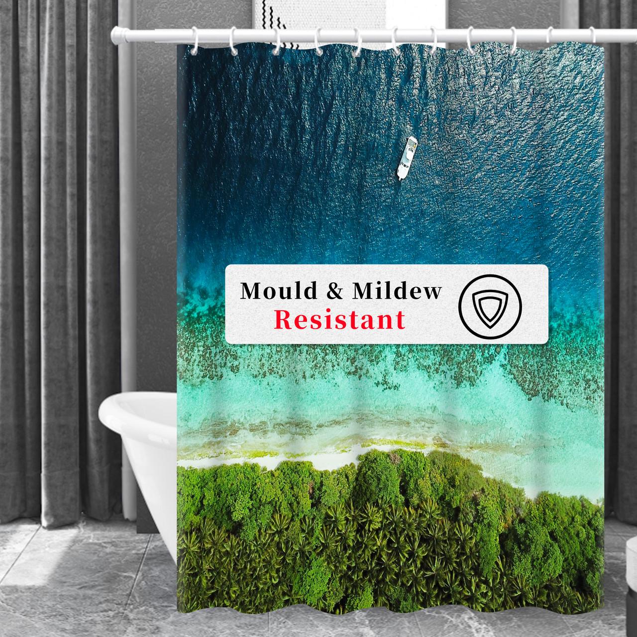 Шторка для ванної кімнати Bathlux водонепроникна з кільцями 180x180 см (1860120265) - фото 2 Шторка для ванної кімнати Bathlux водонепроникна з кільцями 180x180 см (1860120265) - фото 2