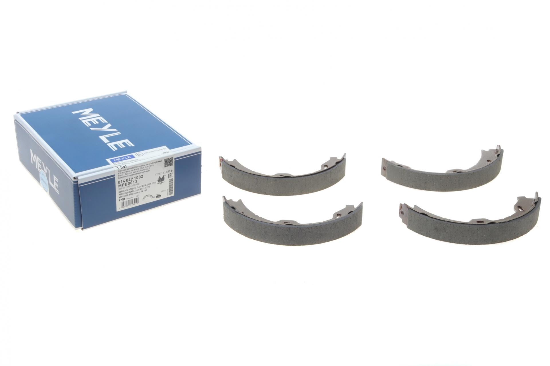 Колодки ручніка Meyle 014 042 1002 MB E-class W211/CLS-class C219 04-10 180x25