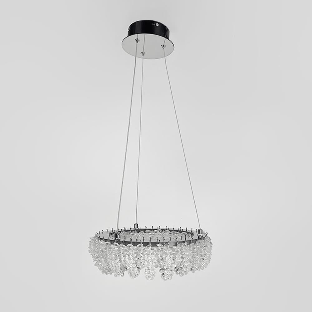 Люстра кольцевая хрустальная Ø 40 см/пульт Хром (33038-400 CH)