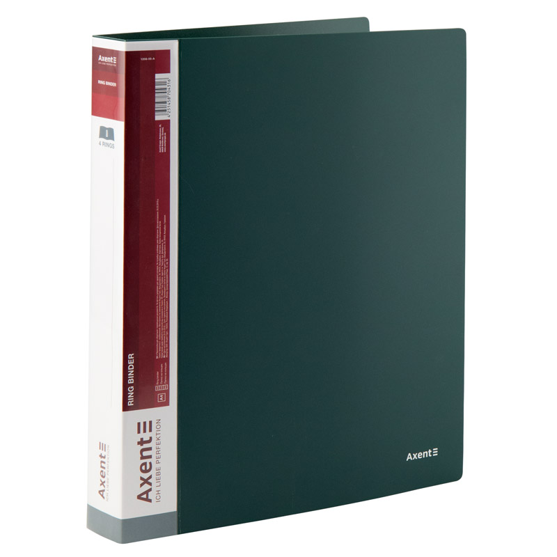 Папка на 4-х кольцах Axent 35 мм Зеленый (1208-05-A)