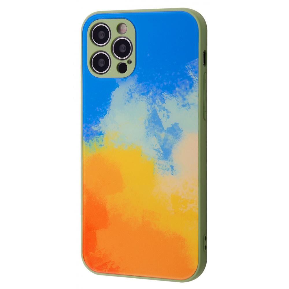 Чохол PRC Bright Colors Case Without Logo (TPU) iPhone 12 blue/yellow Синій Жовтий