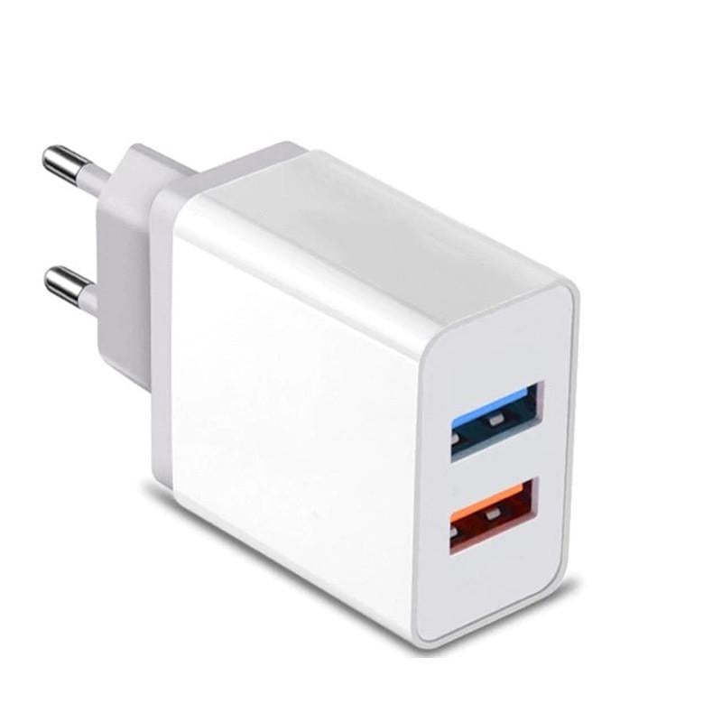 Зарядное устройство-адаптер Fast Charge AR 001 2USB White (536030)