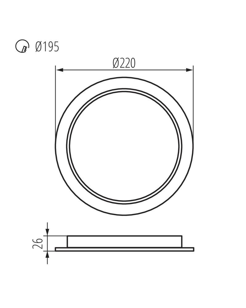 Точечный светильник Kanlux 36514 Tavo LED 1x24 W 4000K 2600 Lm IP20 (36514-kanlux) - фото 3