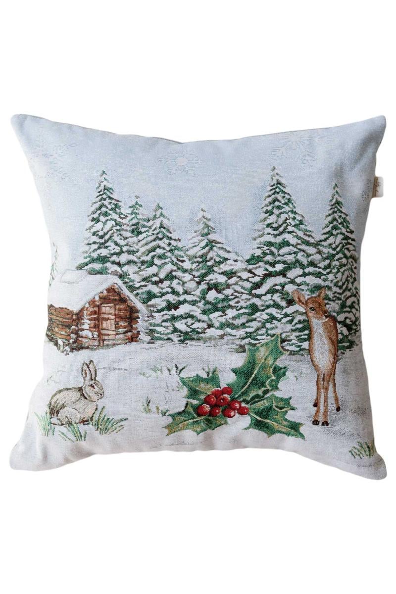 Наволочка гобеленова Зайчатко з оленем SQUIRREL 45х45 см (041927)
