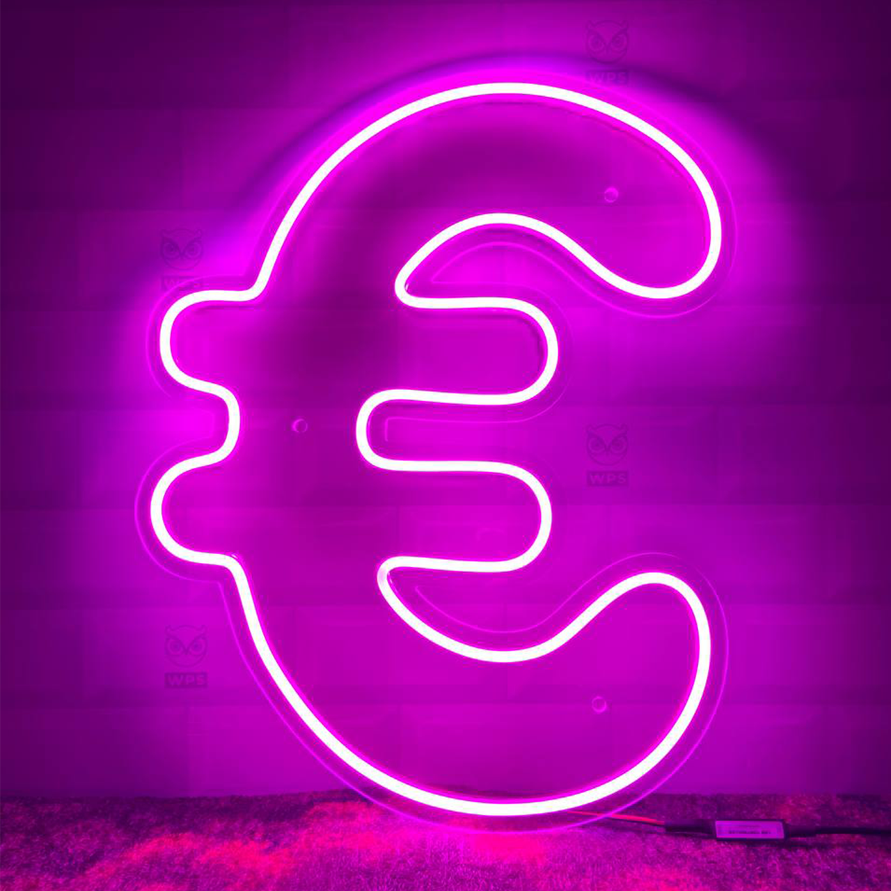 Неонова вивіска NeonFlexGlow «Євро» 51х40 см