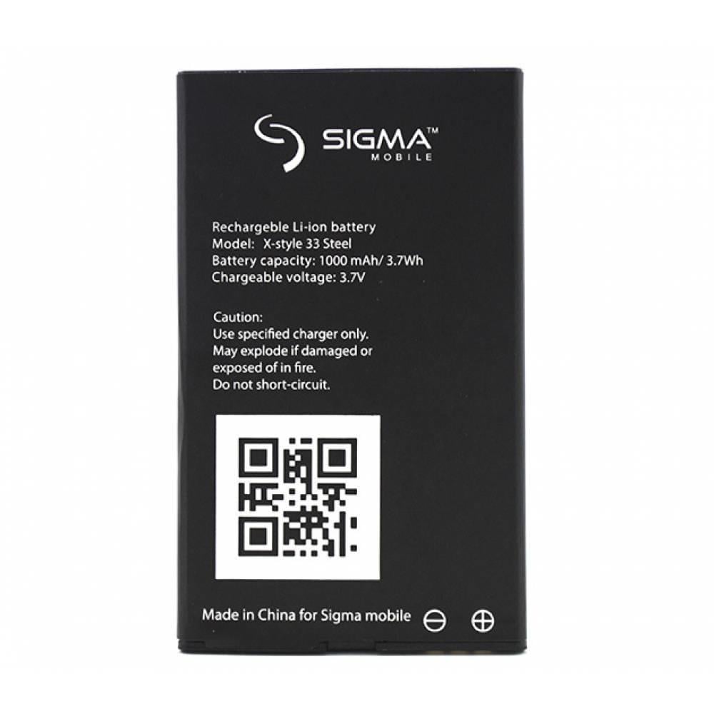 Аккумулятор Sigma X33 Stell 1000 mAh