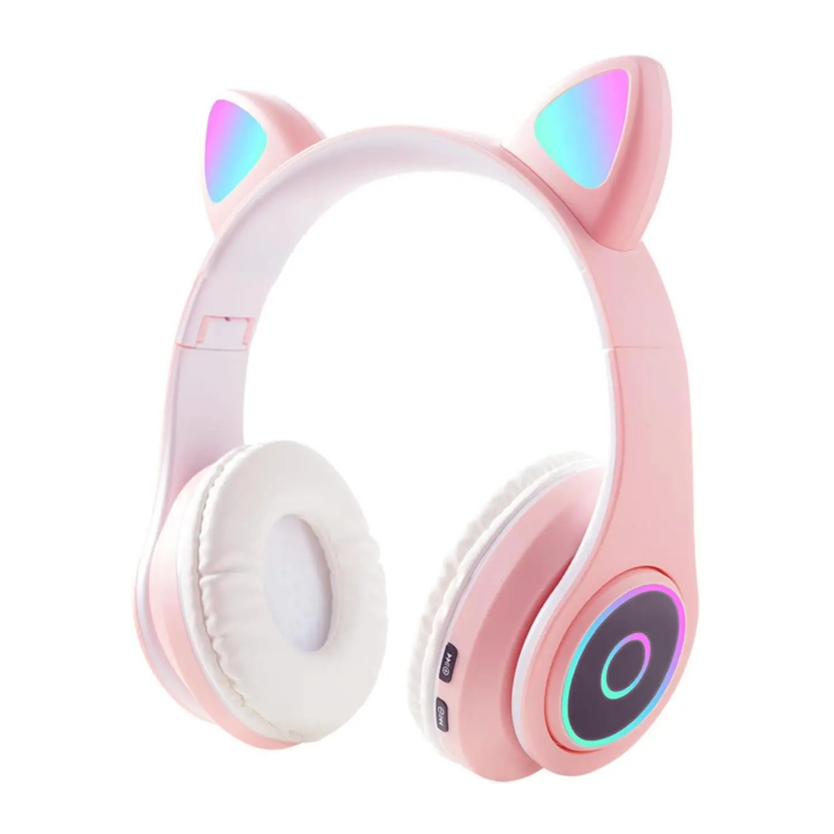 Наушники с кошачьими ушками Cat VZV-23M Bluetooth RGB подсветкой Розовый