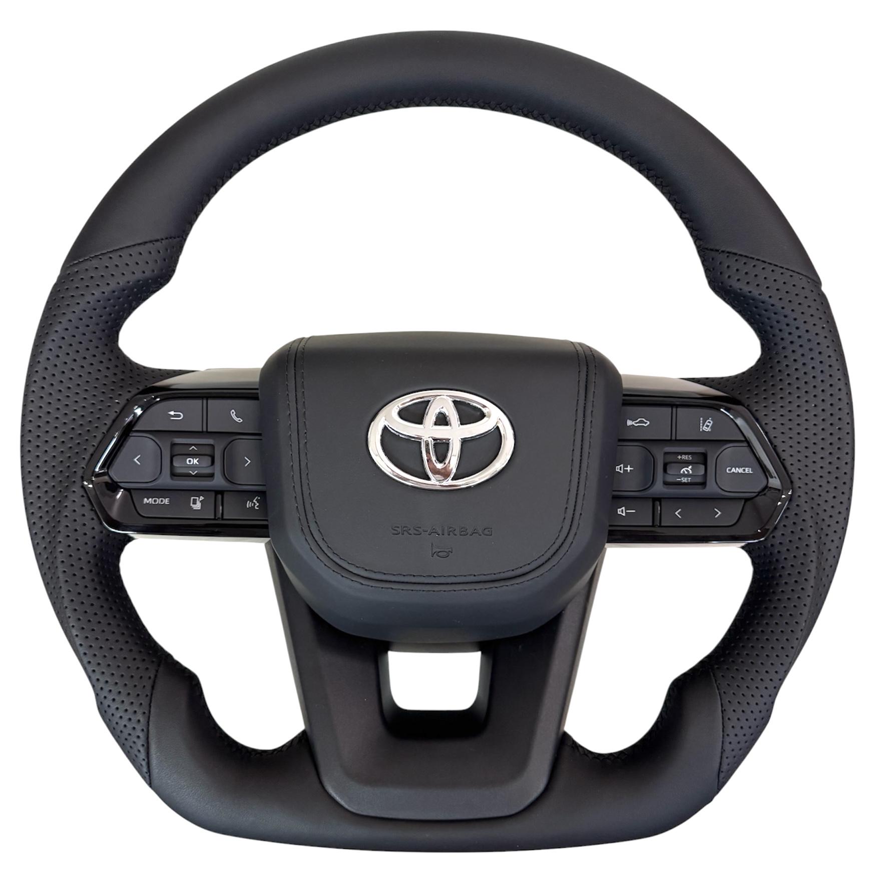 Кермо для Toyota Land Cruiser 200/Prado 150 шкіра зі скошеним низом подушка зі шкіри хром (29452383) Кермо для Toyota Land Cruiser 200/Prado 150 шкіра зі скошеним низом подушка зі шкіри хром (29452383)