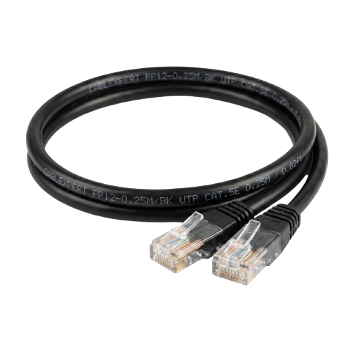 Патч-корд Cablexpert PP12-1.5M/BK UTP CAT5e для сетевого оборудования медный 1.5м Черный