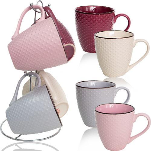 Набір кружок Dots на металевій стійці 350 мл 4 шт. Набір кружок Dots на металевій стійці 350 мл 4 шт.