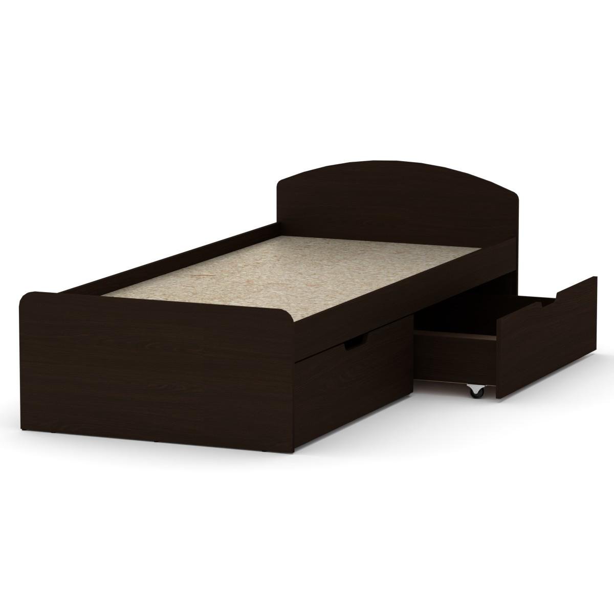 Кровать Компанит 90+2 90х200 см Венге темный (60e4336194ce76079b30b9e2)