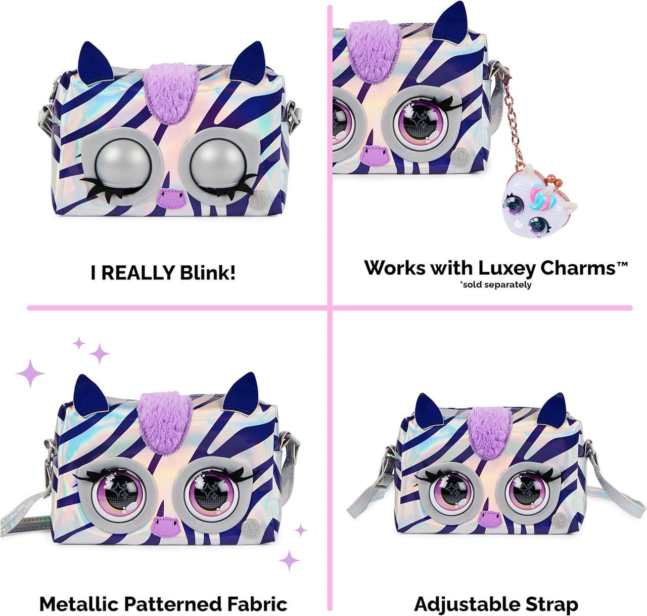 Интерактивная сумочка Зебра Purse Pets Metallic Mood Rebel Stripez (2198270295) - фото 2