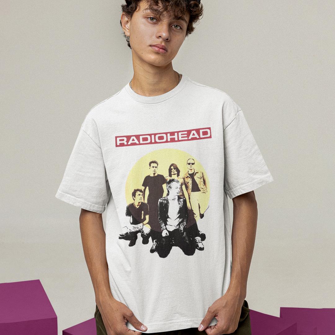 Футболка унисекс Radiohead 4XL Белый (0000013773)