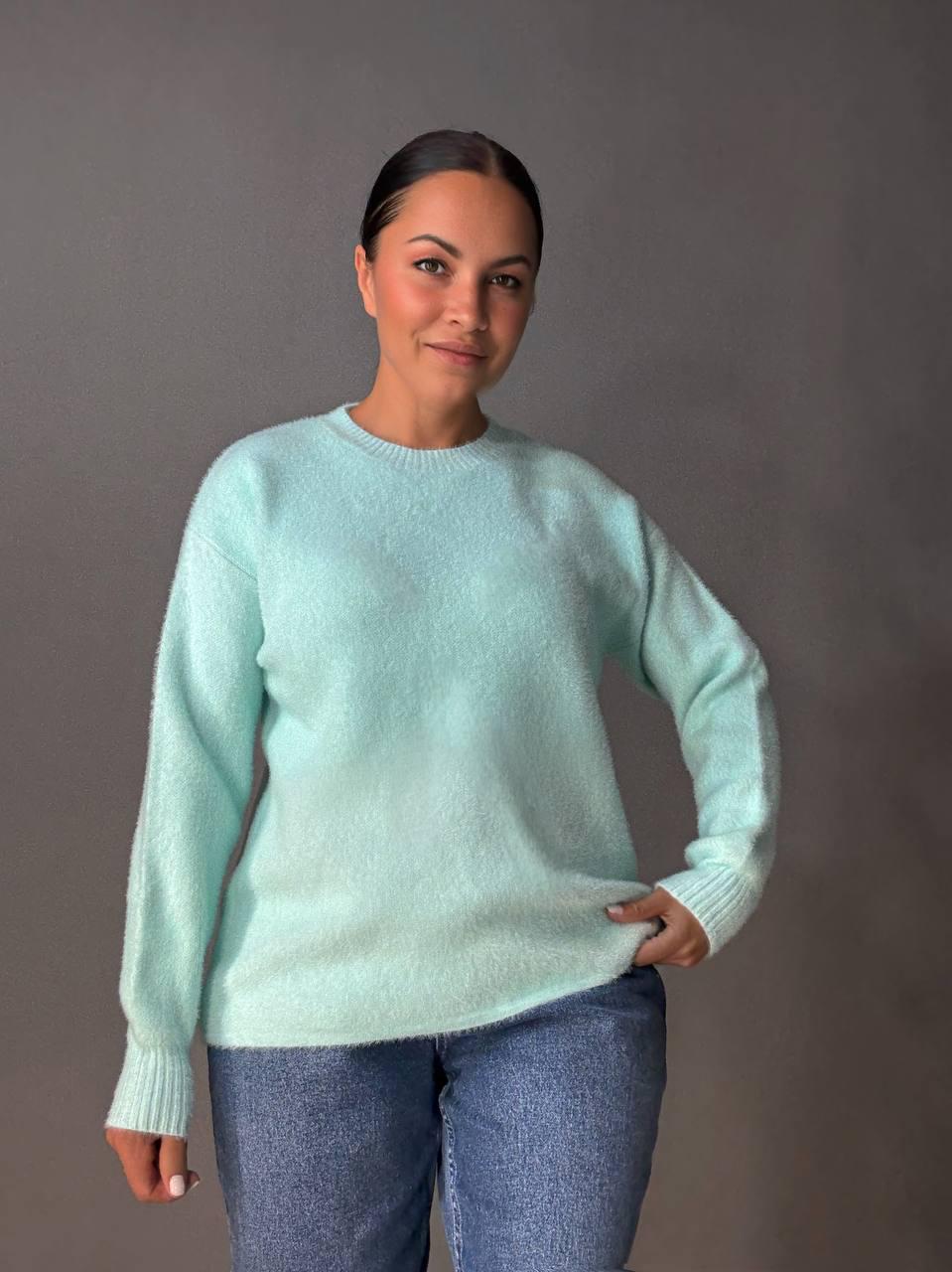 Свитер женский Fancy Matinee 5977 ангора базовый OS Мятный (5039) - фото 8 Свитер женский Fancy Matinee 5977 ангора базовый OS Мятный (5039) - фото 8