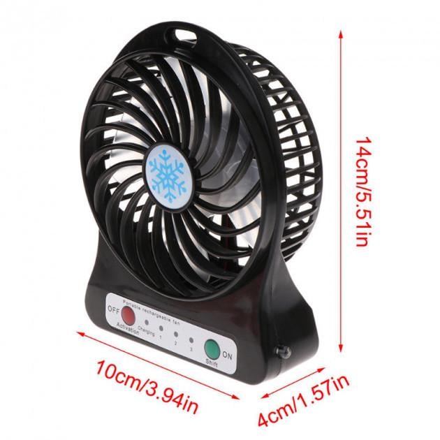 Вентилятор Mini Fan XSFS-01 с аккумулятором Черный (2542121974) - фото 2