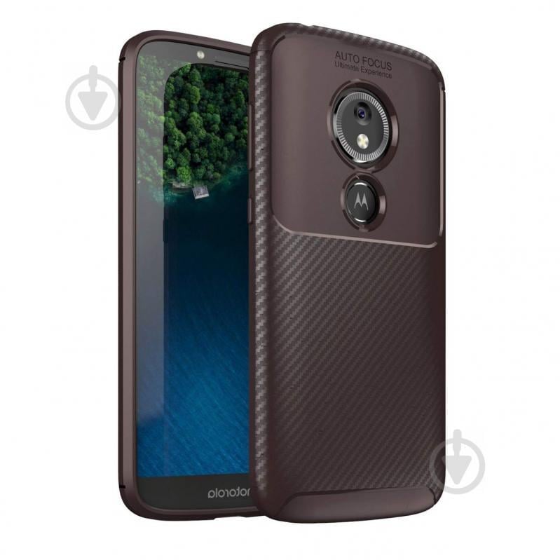 Чохол Carbon Case Motorola E5 Play Коричневий (hub_YjJr44073)