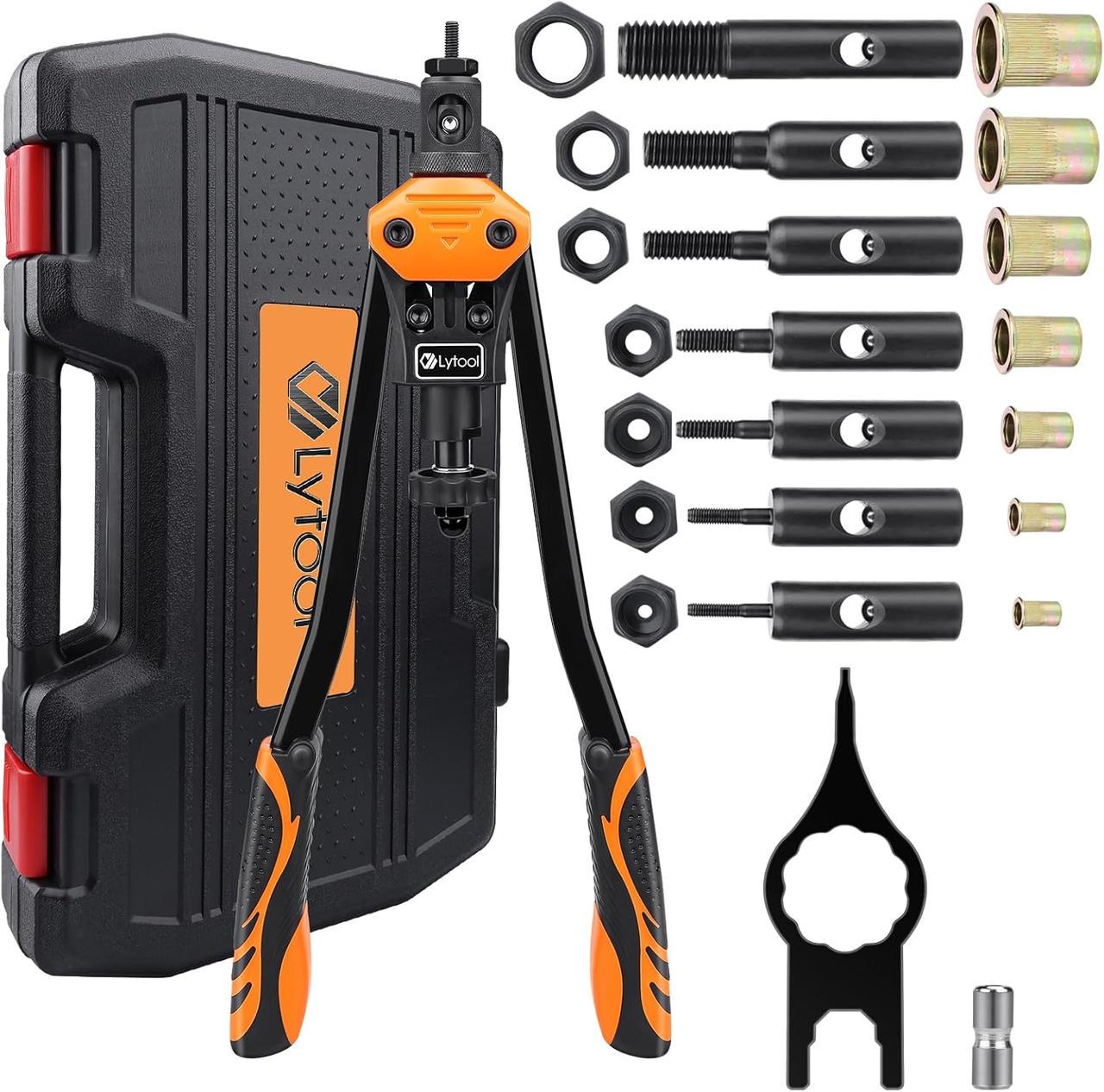 Инструмент для заклепок Lytool Rivnut 16" с 215 заклепками Инструмент для заклепок Lytool Rivnut 16" с 215 заклепками