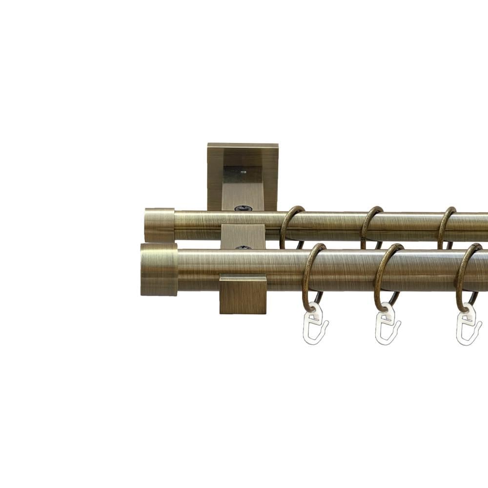 Карниз двохрядний металевий Orvit Заглушка техно 25/19 мм 320 см Антик (27854370)