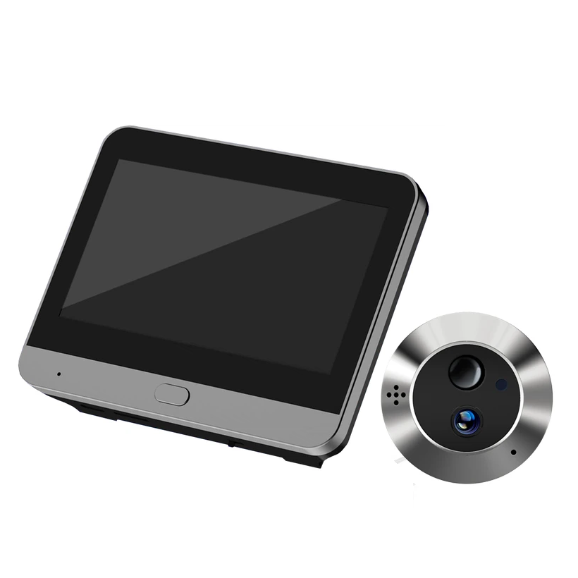 Домофон Tuya R10-hide Wi-Fi 4,3"/11 cм з 2-стороннім зв'язком/записом/датчиком руху/АКБ 5000 мAг