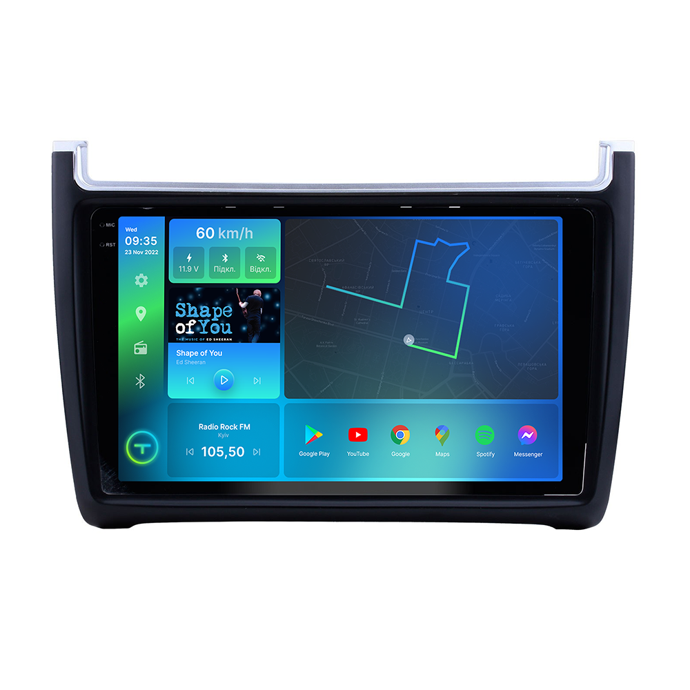 Автомагнитола штатная Torssen 2K F9332 для VW Polo 2012- г. 4G/Carplay/DSP 3/32 GB 9" (202302925)