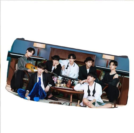 Пенал школьный BTS Bangtan Boys Бтс двухсторонний 22х11 см (pn_0011)