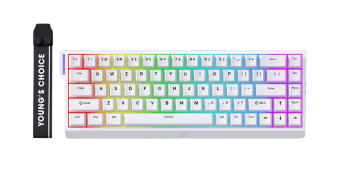 Клавиатура механическая MCHOSE Ace68 8K Magnetic Switch ENG/наклейки UA/RU White/RGB (26138751)