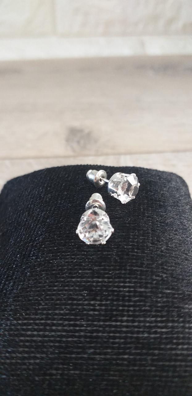 Сережки-цвяшки пуссети 5 мм Сріблястий (KG-5984) - фото 3