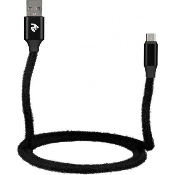 Кабель 2e USB 2.0 to MicroUSB Cable 1 м Black (2E-CCMTAC-BLACK) - фото 2