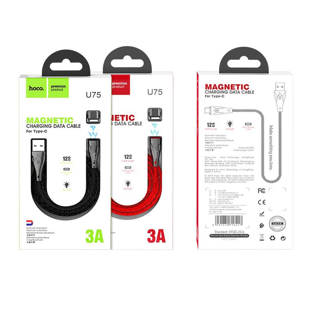 Кабель Hoco U75 Blaze magnetic charging data for Type-C Black - фото 3