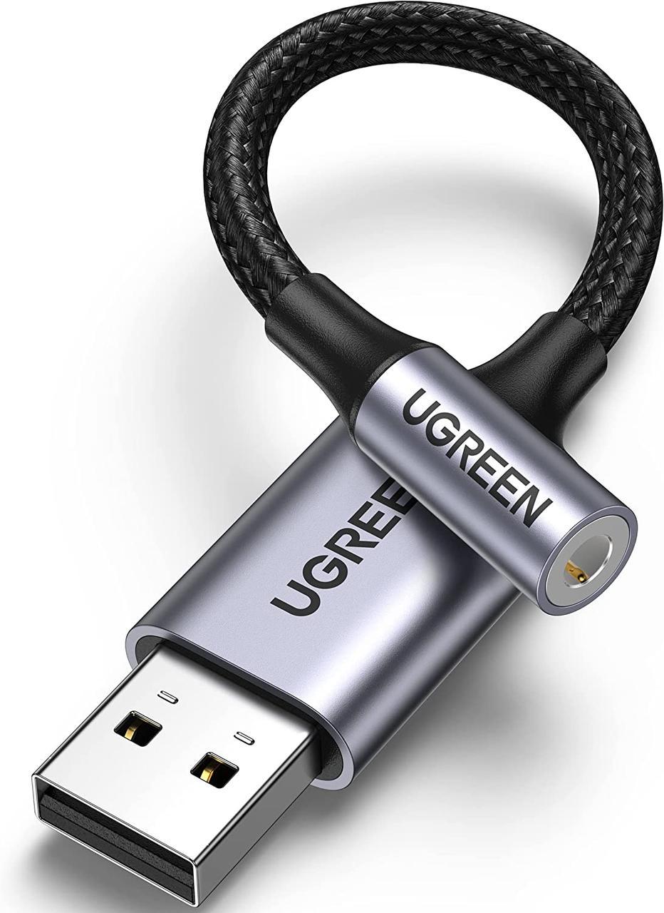 ᐉ Звуковая карта Ugreen USB на 3,5 мм Jack с поддержкой микрофона TRRS ...