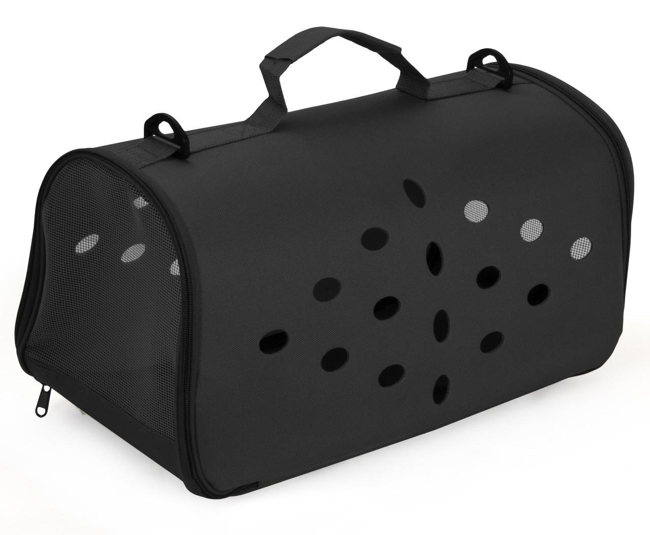 Сумка для переноски домашних питомцев CosmoPet CP-12 48x26x25 см Black (3_06548) - фото 2 Сумка для переноски домашних питомцев CosmoPet CP-12 48x26x25 см Black (3_06548) - фото 2