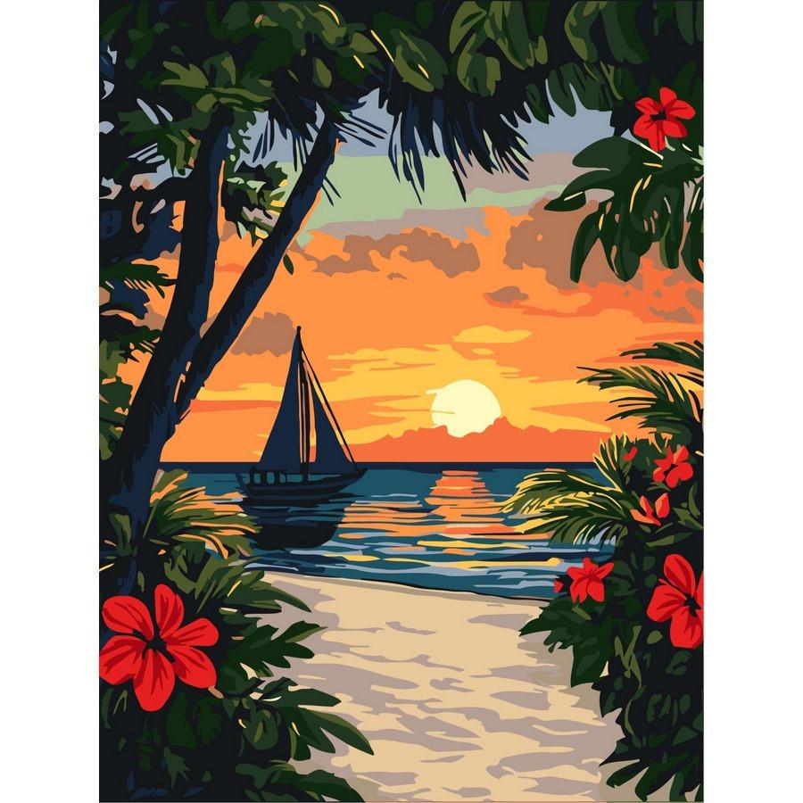 Картина по номерам Ideyka Красота тропиков 30x40 см (KHO6393)