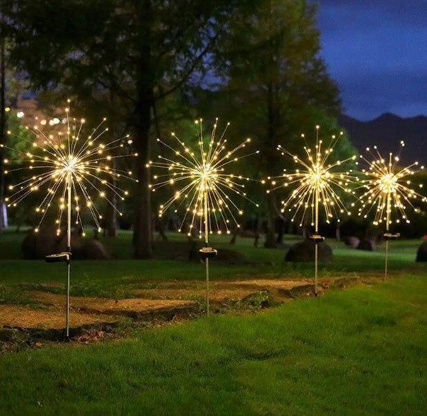 Набор садовых фонарей GRANT Фейерверк 60 LED 4 шт. на солнечной батарее (2053368-4)