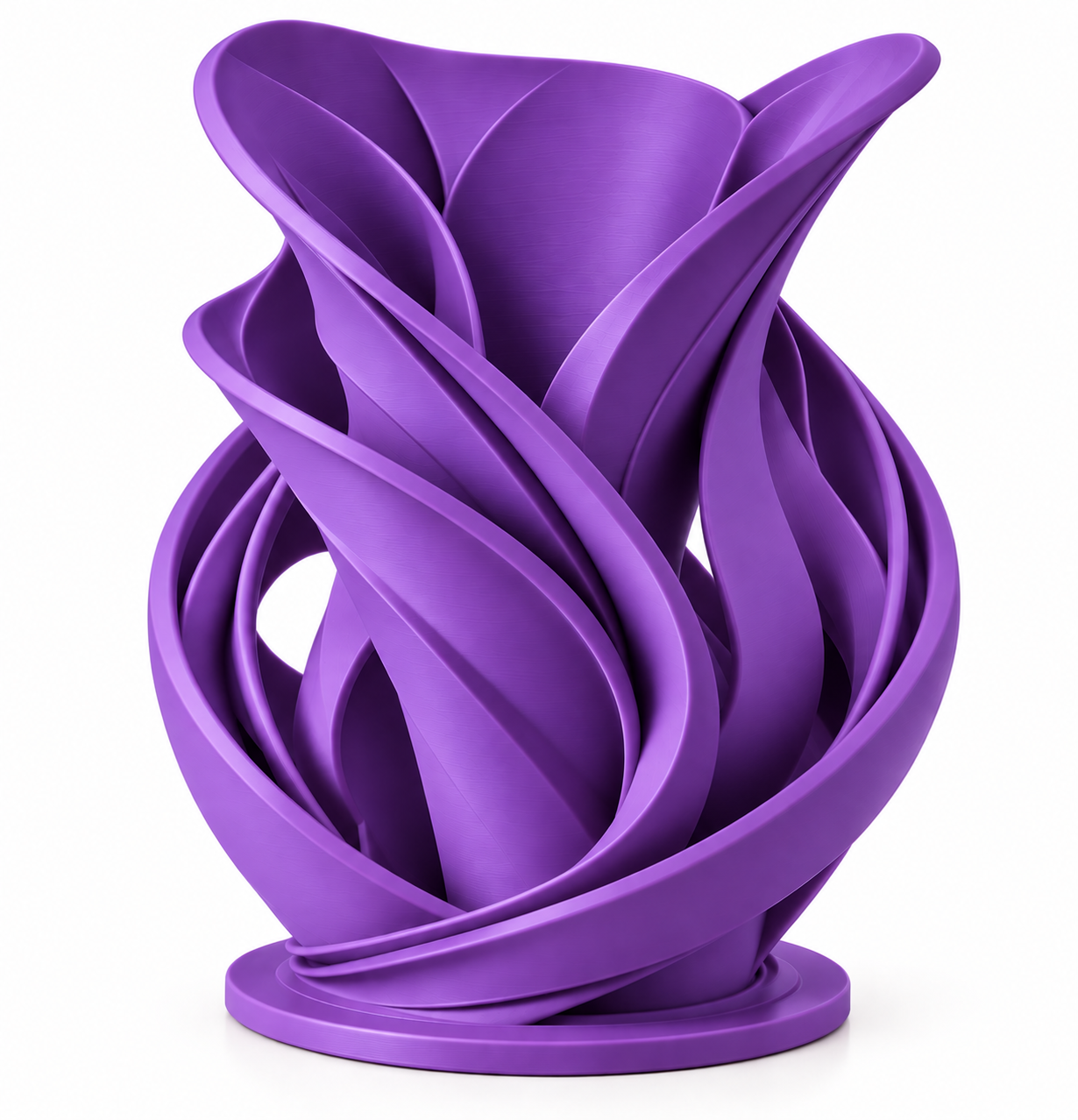 Ваза кля цветов декоративная 3D-печать 19 см Фиолетовый Ваза кля цветов декоративная 3D-печать 19 см Фиолетовый