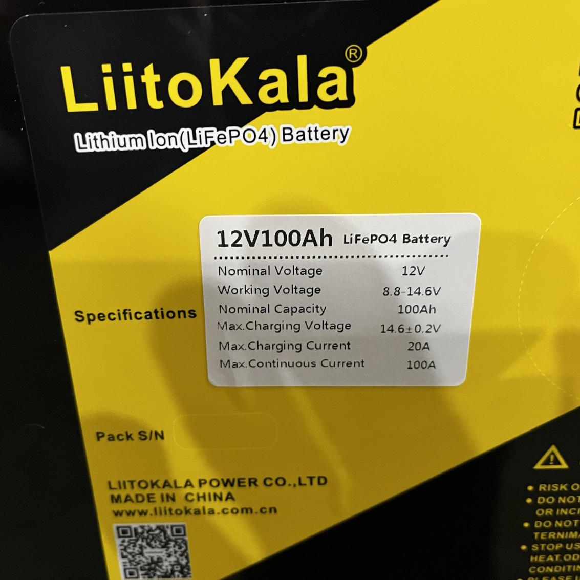 Акумулятор LiitoKala LiFePO4 12V 100 Ah LCD дисплей Black (10355) - фото 3 Акумулятор LiitoKala LiFePO4 12V 100 Ah LCD дисплей Black (10355) - фото 3