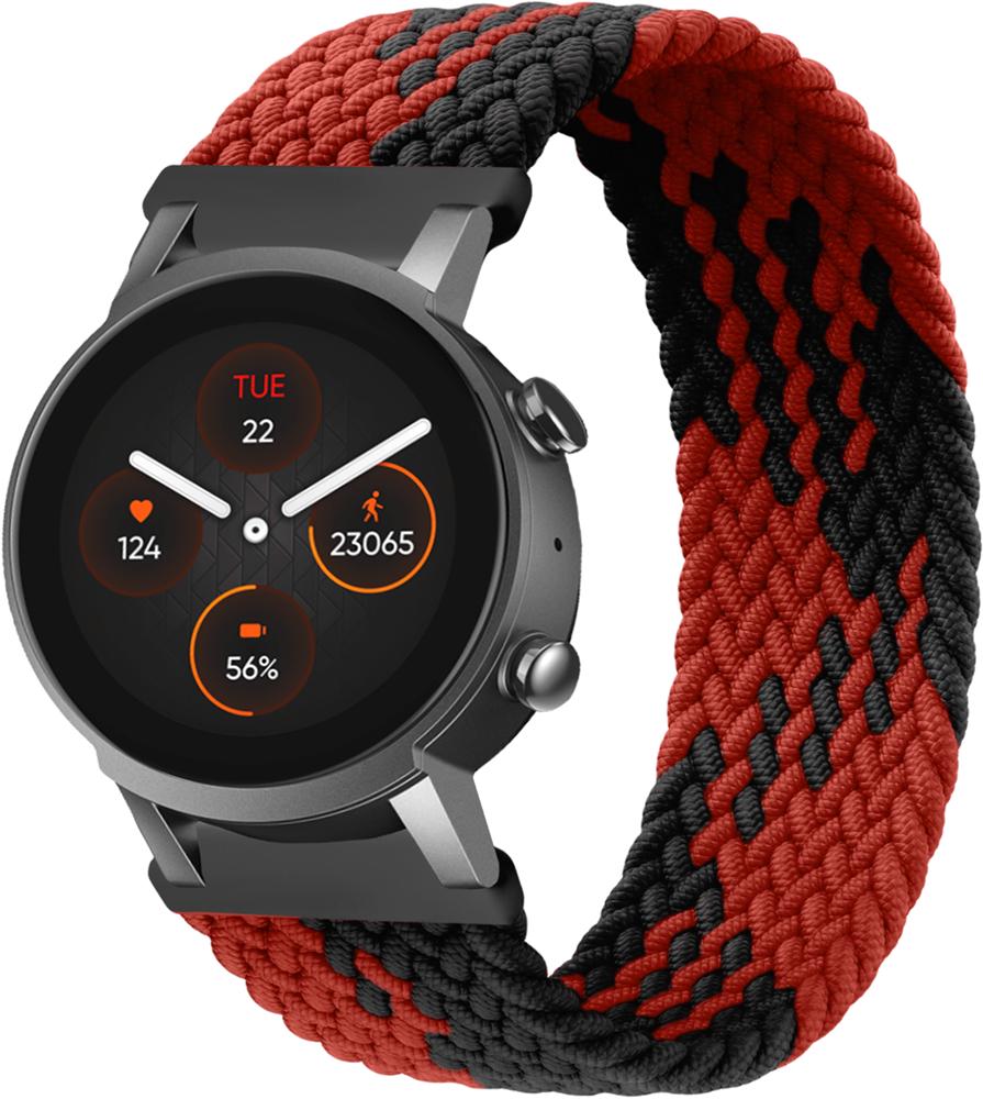 Ремінець Solo Loop Multi для Mobvoi TicWatch E3 (145 мм) Black Red (26770-44)