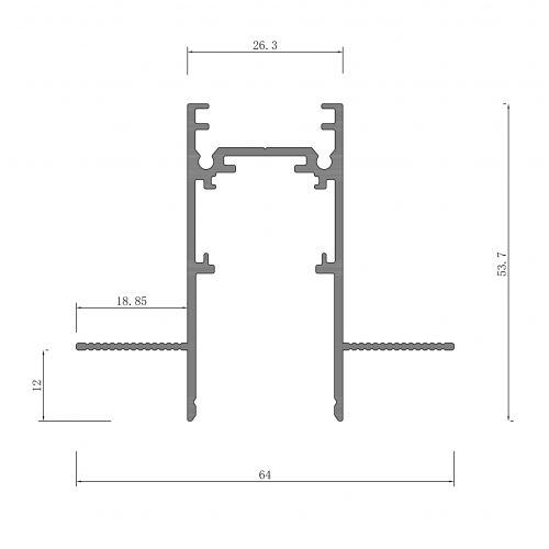 Шинопровод магнитный встроенный MS26 48V 1000 мм - фото 4 Шинопровод магнитный встроенный MS26 48V 1000 мм - фото 4