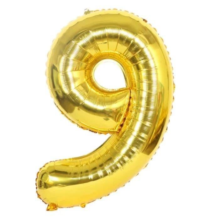 Повітряна кула 1347-9 фольгована 32" цифра 9 Золотий (90876545678900)