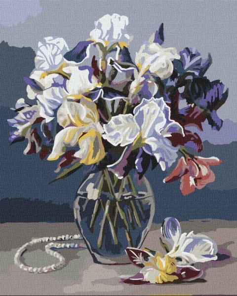 Картина по номерам Идейка Цветы Изящные ирисы 40х50 см в термопакете (KHO2989)