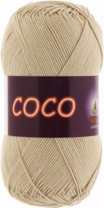 Пряжа Vita Cotton Coco 3889 бежевый (3379)