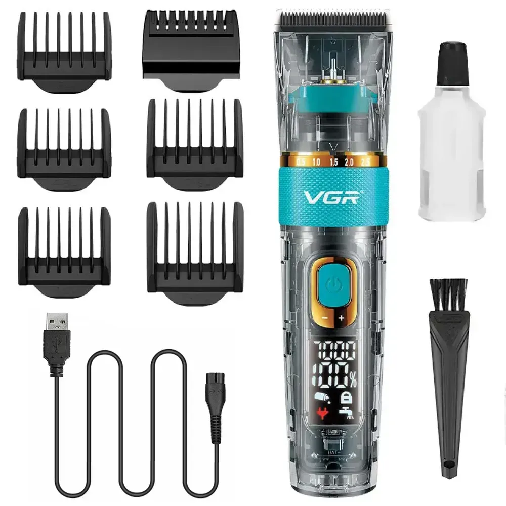 Машинка для стрижки VGR V-695 акумуляторна USB з насадками 6 шт. (30474932)