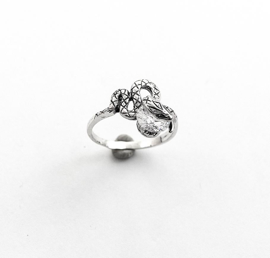 Кольцо серебряное с камнем Maxi Silver 8924 SE Змея р. 18 (8892481)
