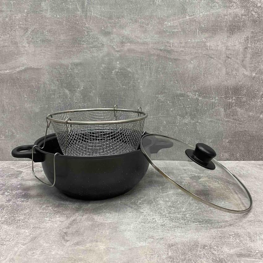 Каструля-фритюрниця A-PLUS 26 з скляною кришкою FP 26 см (1915244204)