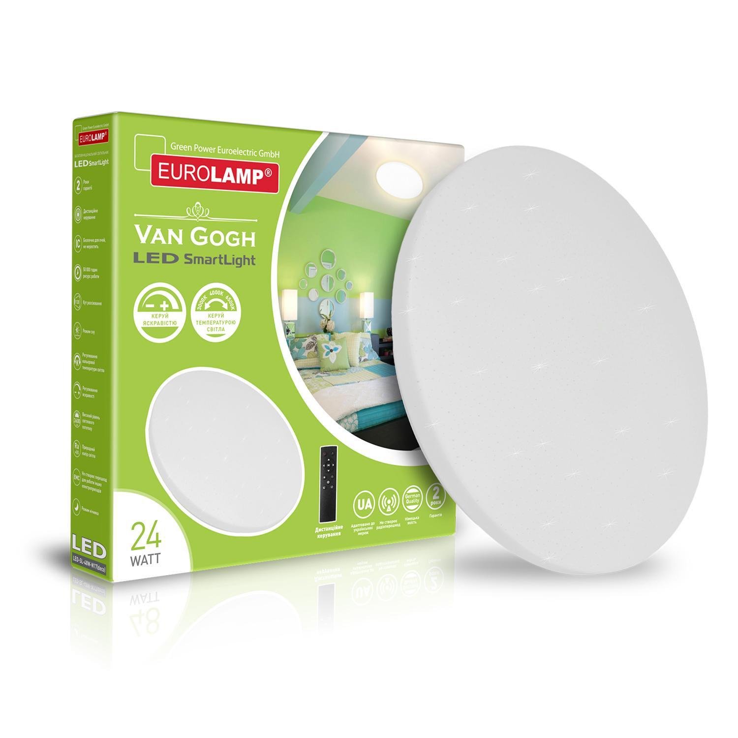 Светильник Eurolamp LED Smart Light 24W 3000-6500K (12386019) Светильник Eurolamp LED Smart Light 24W 3000-6500K (12386019)