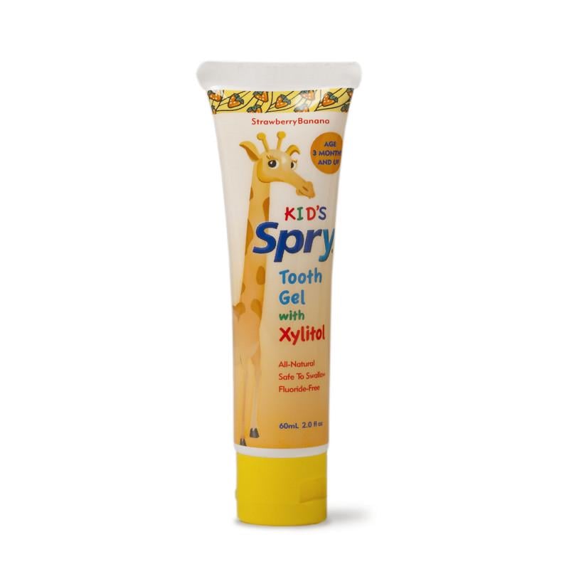 Зубная паста для детей Xlear Kid's Spry Tooth Gel with Xylitol Strawberry Banana 60 ml