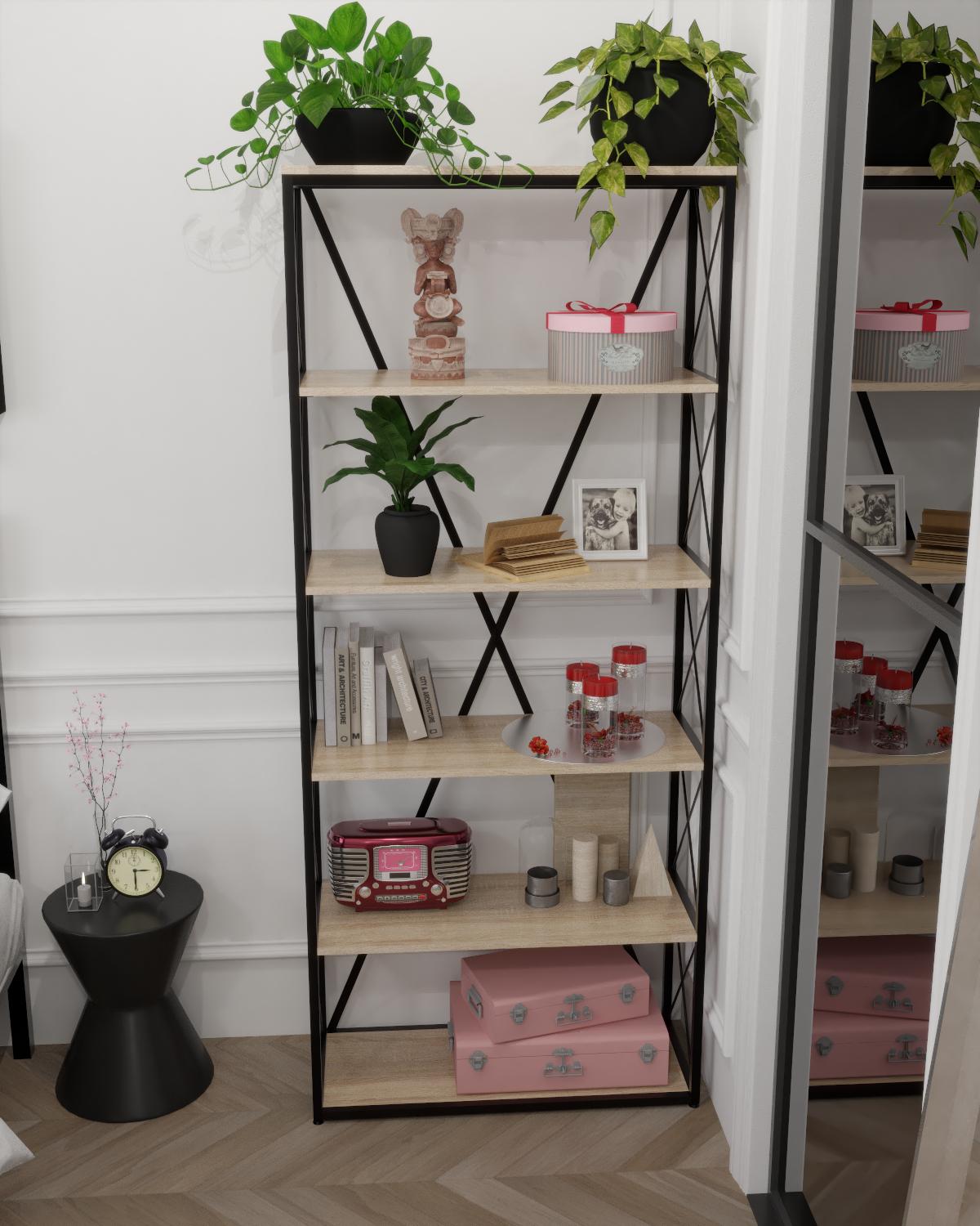 Стелаж EcoLoft Сольєр DSP-1439-6 в стилі лофт (DSP-1439-6)