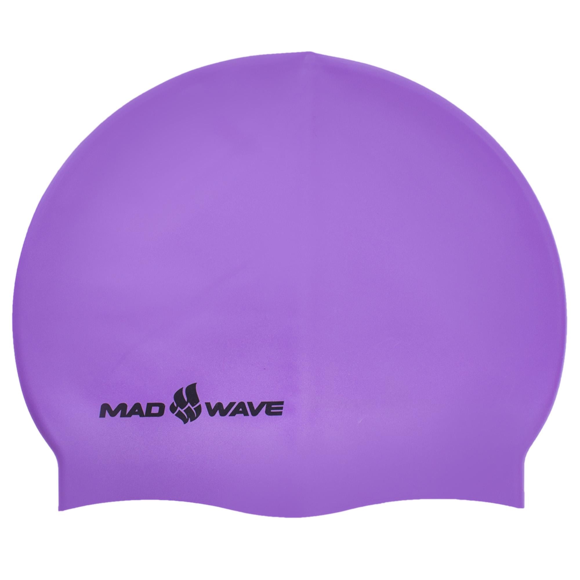 Шапочка для плавания для взрослых MadWave NEON M053502 силиконовая Фиолетовый (M053502_Фиолетовый)