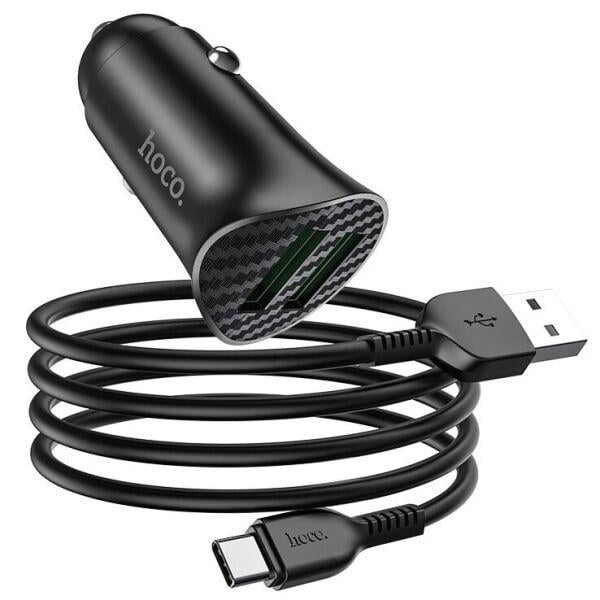 Зарядное устройство автомобильное Hoco Z39 Farsighted dual port QC3.0 Car charger set Micro Black (07658) Зарядное устройство автомобильное Hoco Z39 Farsighted dual port QC3.0 Car charger set Micro Black (07658)