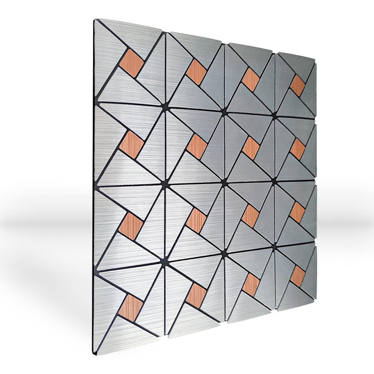 Плитка самоклеящаяся PET фигуры/ромбики 30х30 см 4 мм Серый
