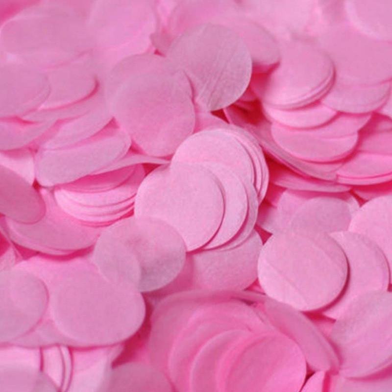 Конфетти кружки из бумаги 10 г 25 мм Розовый (62051/1)